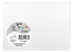 Pollen by Clairefontaine Carte C6 blanc irisé