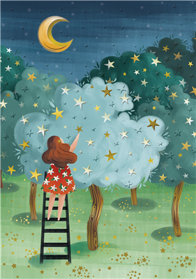 Art & Kraft Cahier A5 "Dans les nuages" Cueillette d'étoiles