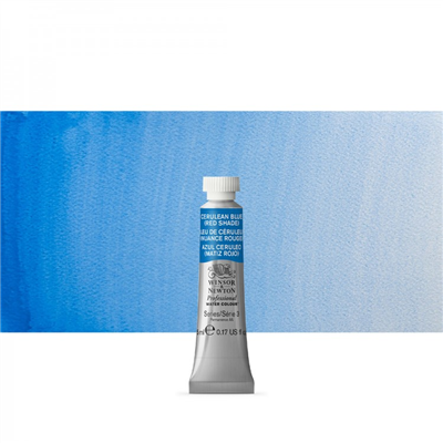 Winsor & Newton Peinture Prof Aquarelle 5ml Bleu de Ceruleum effet rouge