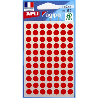 agipa APLI Pastille de signalisation diamètre : 8 mm rouge