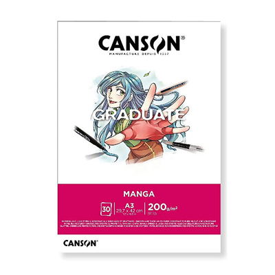 CANSON Bloc de dessin GRADUATE Manga A3