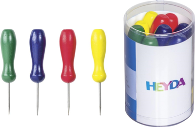 HEYDA Aiguilles à picoter, avec manche en bois