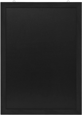 EUROPEL Ardoise avec cadre en bois, 600 x 840 mm, noir