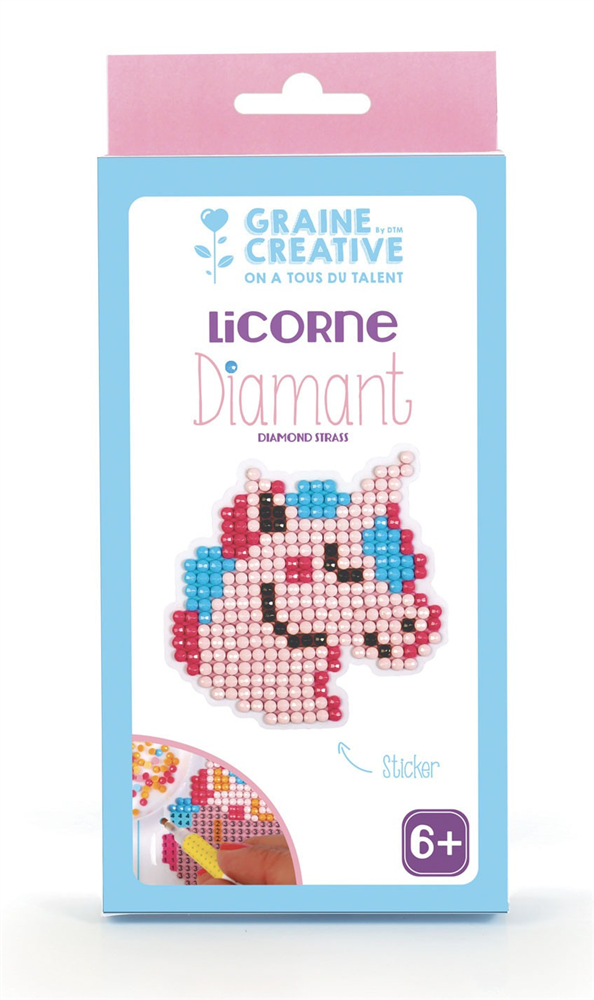 Graine créative Kit diamant mosaïque sticker licorne