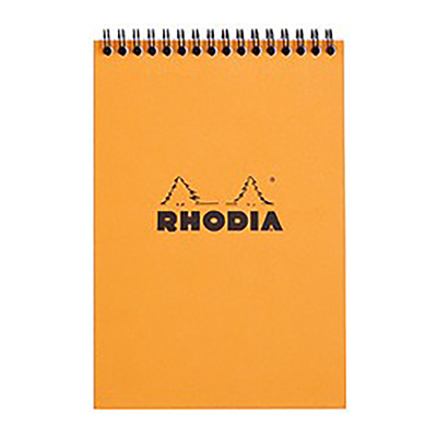 RHODIA Bloc spiralé format A5 quadrillé 5x5 orange