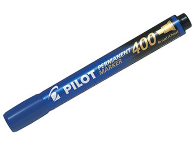 Pilot Marqueur permanent 400, pointe biseautée, bleu SCA-400-L