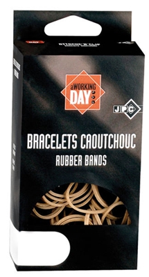 JPC Bracelets caoutchouc, nature, 100 x 1.8 mm, carton de 100 g,