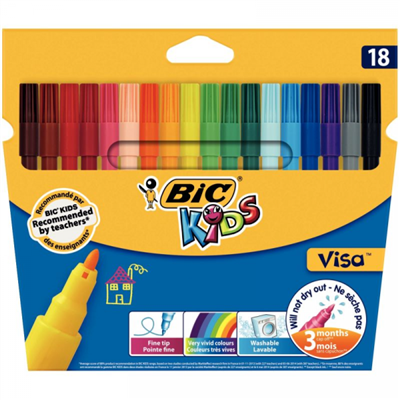 BIC KIDS Feutre Visa étui en carton de 18