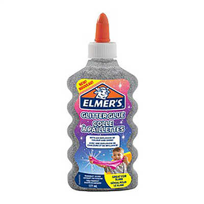 ELMER'S Colle à paillettes Glitter Glue 177 ml argent