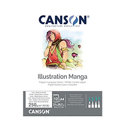 CANSON Bloc de dessin Illustration Manga A3 250 g/m2