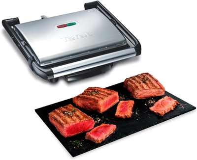 Tefal Grill électrique Inicio GC241D, acier inoxydable