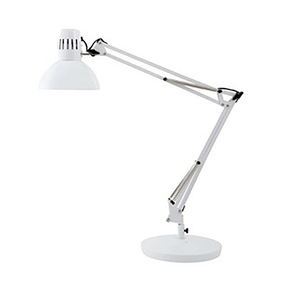 ALBA Lampe de bureau LED ARCHI pince/socle blanc