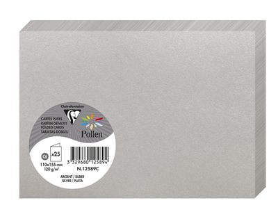 Pollen by Clairefontaine Carte double C6 argent