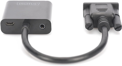 DIGITUS Convertisseur VGA - HDMI + Audio, noir