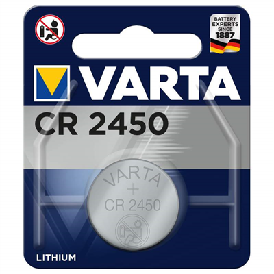 Varta Pile bouton en lithium "CR2450", 3,0 Volt 5020112 par 2