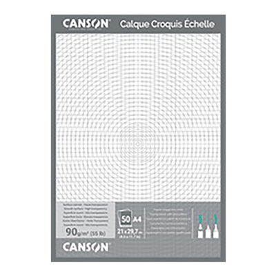 CANSON Papier calque pour dessin technique A4 90/95 g/m2
