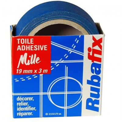 Rubafix Ruban toile se Découpe à la main plastifié bleu