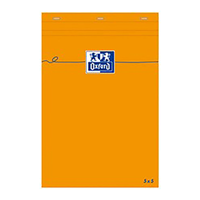 Oxford Bloc-notes, 85 x 120 mm, quadrillé,80 feuilles,orange 100106277