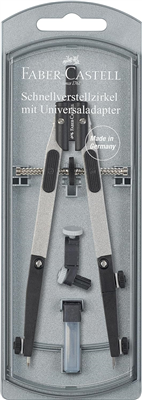 FABER-CASTELL Compas à réglage rapide, argent / noir