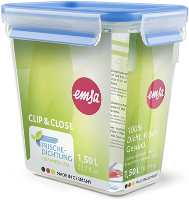 emsa Boîte de conservation CLIP & CLOSE, 1, 50L, transparent