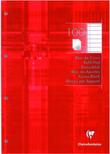 Clairefontaine Bloc de cours A4 réglure 4/8 200 pages