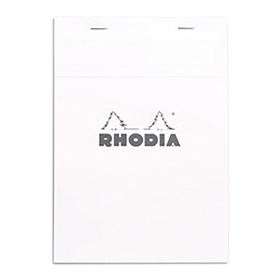 RHODIA Bloc agrafé No. 16 format A5 quadrillé 5x5 blanc