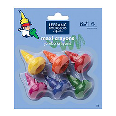 LEFRANC BOURGEOIS Baby crayons étui de 6 ergonomiques