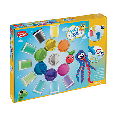 Maped CREATIV Kit de pâte à modeler 32 piéces maxi coffret