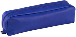 Clairefontaine Trousse cuir rectangulaire bleu