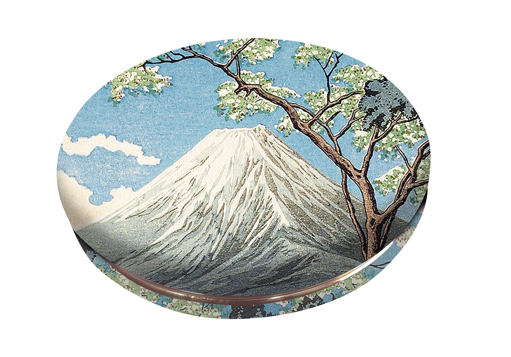 Art & Kraft Miroir rond Le Mont Fuji du lac Yamanaka par Hiroaki Takahashi