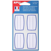 agipa Etiquettes pour livre blanc/bleu 33 x 53 mm lignes