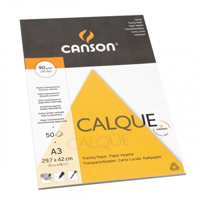 Canson Bloc papier Calque, A3, 90 g/m2 C200757241