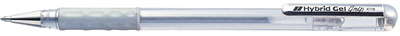 Pentel Stylo roller gel Hybrid Gel Grip Metallic K118,argent