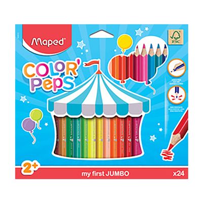 Maped my first Crayons de couleur COLOR'PEPS Jumbo étui 24