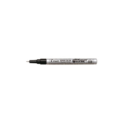 Pilot Marqueur permanent SUPER COLOR, extra fin, argent