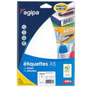 Agipa tiquettes multi-usage, 105 x 148 mm, blanc 100316