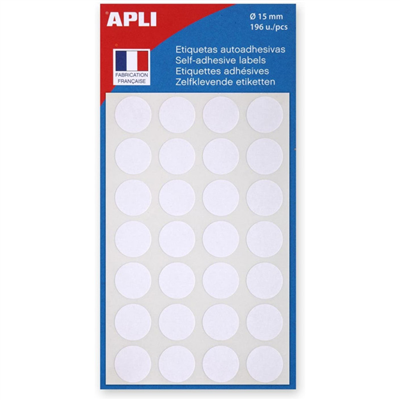 agipa APLI Pastille de signalisation diamètre : 15 mm blanc