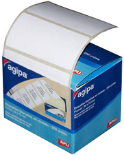 agipa Etiquettes d'expédition 75 x 34 mm en rouleau blanc