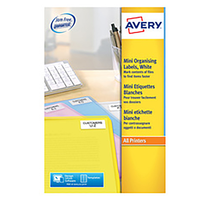 AVERY Mini étiquette d'adresse laser 45,7 x 16,9 mm blanc