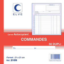 Elve Manifold "Commandes", 210 x 140 mm, A5, dupli Réf 2115