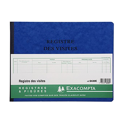 EXACOMPTA piqure Registre des Visites 250 x 320 mm