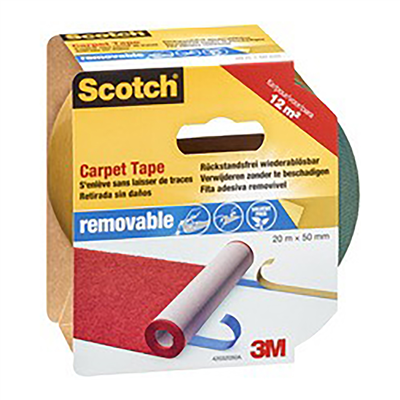 Scotch Ruban adhésif détachable pour tapis 50 mm x 7 m