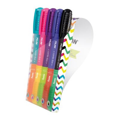 Milan 5 Stylos à double pointe avec 10 couleurs d'encre Sway Combi Duo