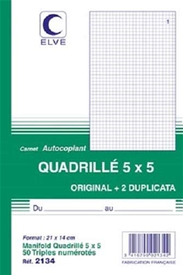 Elve Manifold quadrillé (5/5), 140 x 210 mm, tripli 2134