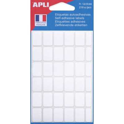 agipa APLI Etiquette multi-usage 12 x 18 mm blanc