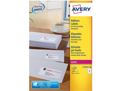 AVERY Etiquette d'adresse, 63,5 x 72 mm, blanc