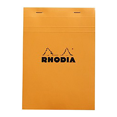 RHODIA Bloc agrafé No. 16 format A5 quadrillé 5x5 orange