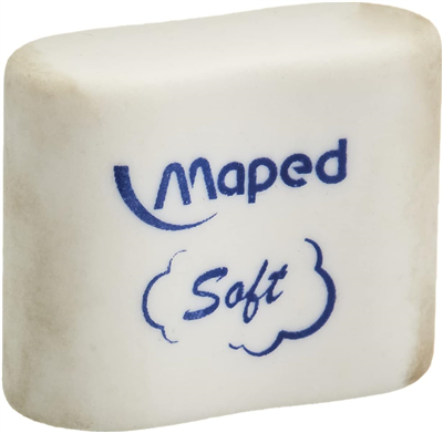 Maped Gomme en plastique Essentials Soft, présentoir de 36