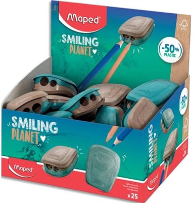 Maped Taille-crayon 2 usages PULSE SMILING PLANET bleu/brun