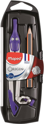 Maped Boîte de compas Origin avec bague, assorti